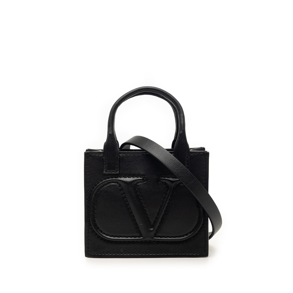 Pre-Loved Valentino Mini Leather VLogo Walk Tote